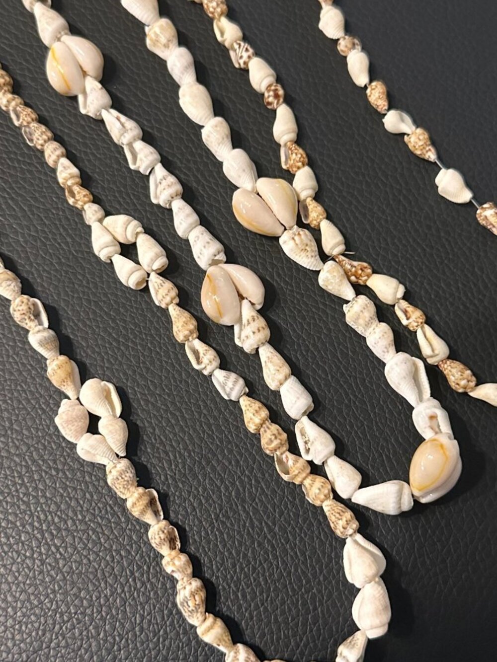 3/$30 Vintage Hawaiian Lei Shell Necklace Lot 3 Long Puka Cowrie Beach Boho